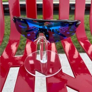 Oakley Blue Reflective Sports Sunglasses